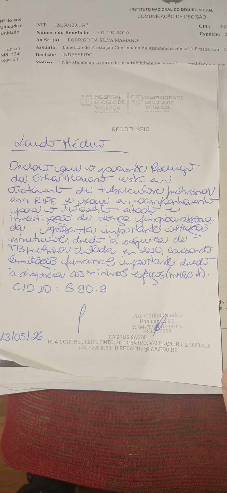 Laudo Tratamento Tuberculose