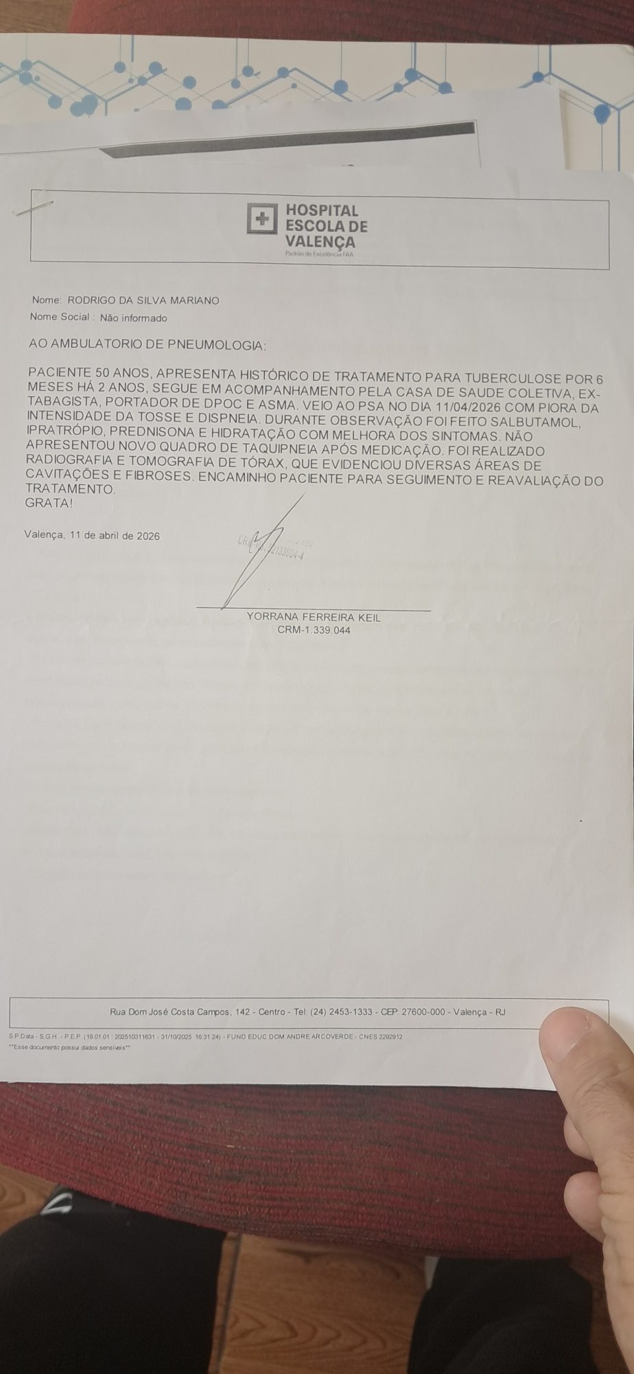 Encaminhamento Pneumologia
